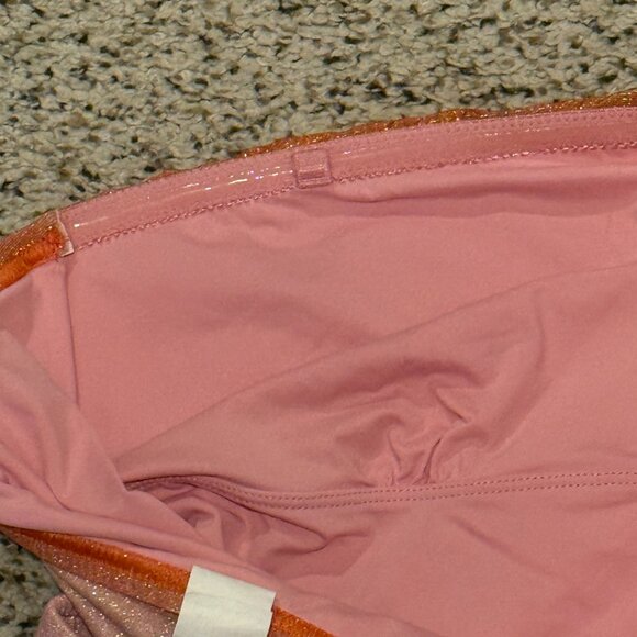 Zimmerman | Golden Metallic Bandeau Belted Swimsuit | Ombrè | Size: 8-10 - Picture 7 of 16